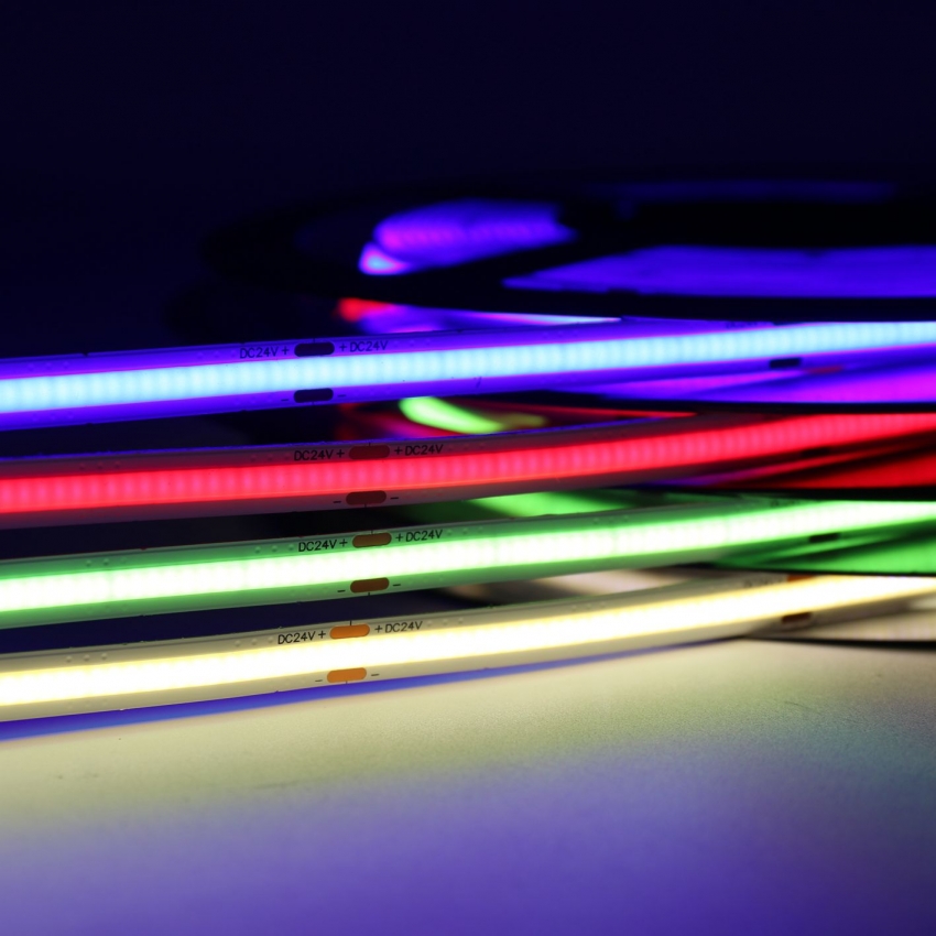 512chips COB LED Strip DC24V 10W 1100lm 8mm PCB