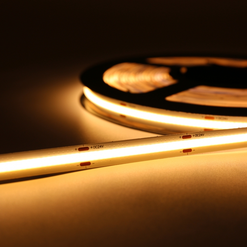 480chips COB LED Strip DC12V/24V 9W 8MM CRI90 900lm
