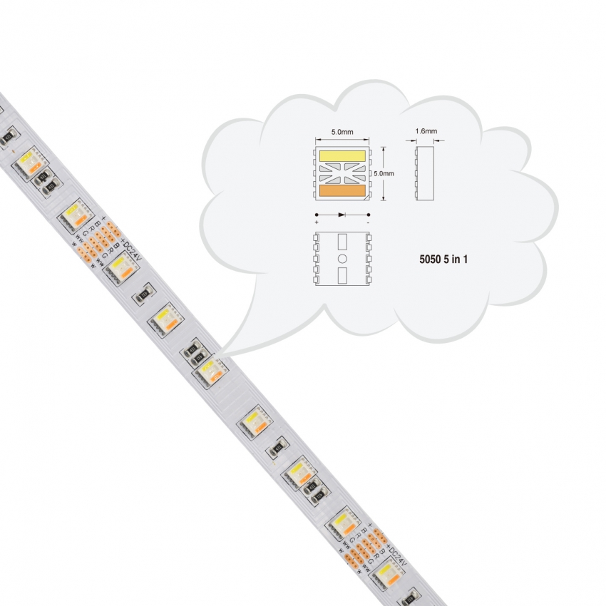 5050 RGB+CCT 5IN1 60LEDs-5