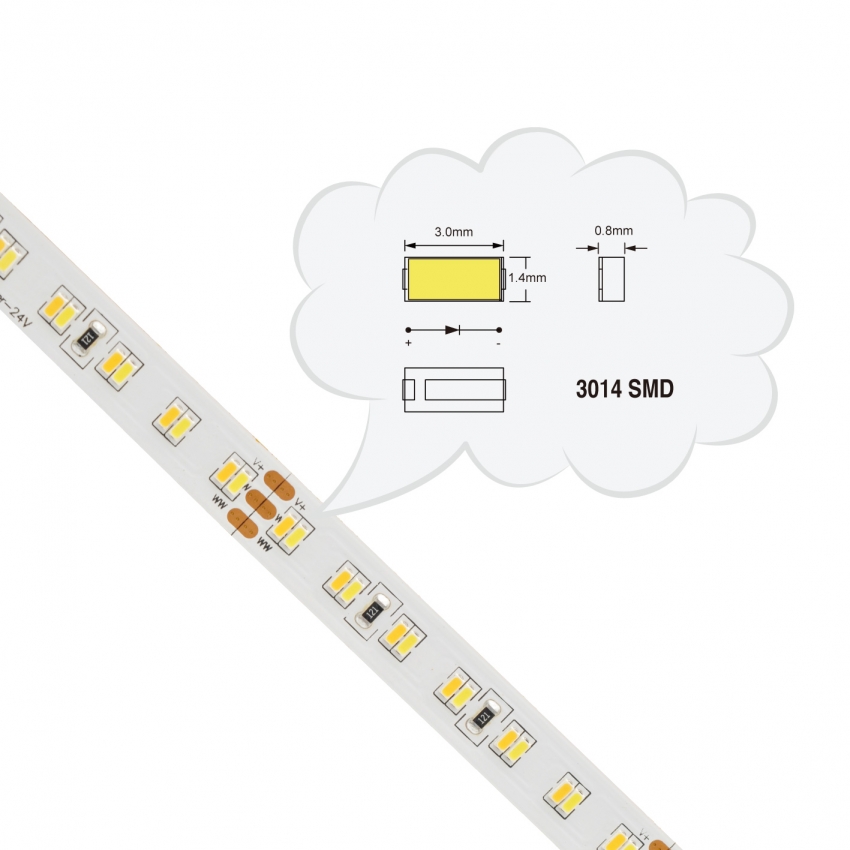 3014 224Leds/m Tunable White LED Strip-5